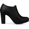 imageAllegra K Womens Platform Round Toe Chunky Heelss Ankle BootiesBlack