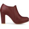 imageAllegra K Womens Platform Round Toe Chunky Heelss Ankle BootiesBurgundy