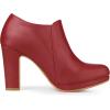 imageAllegra K Womens Platform Round Toe Chunky Heelss Ankle BootiesRed