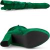 imageAllegra K Womens Platform Round Toe Zipper Slouch Heel Over the Knee Thigh High BootsGreen