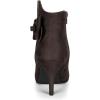 imageAllegra K Womens Point Toe Bow Stiletto Heel Ankle BootsDark Brown