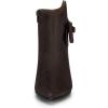imageAllegra K Womens Point Toe Bow Stiletto Heel Ankle BootsDark Brown