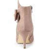 imageAllegra K Womens Point Toe Bow Stiletto Heel Ankle BootsDust Pink