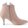 imageAllegra K Womens Point Toe Bow Stiletto Heel Ankle BootsDust Pink
