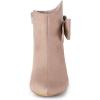 imageAllegra K Womens Point Toe Bow Stiletto Heel Ankle BootsDust Pink