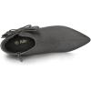 imageAllegra K Womens Point Toe Bow Stiletto Heel Ankle BootsGrey