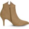 imageAllegra K Womens Point Toe Bow Stiletto Heel Ankle BootsKhaki