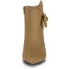 imageAllegra K Womens Point Toe Bow Stiletto Heel Ankle BootsKhaki