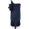 imageAllegra K Womens Point Toe Bow Stiletto Heel Ankle BootsNavy Blue