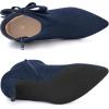 imageAllegra K Womens Point Toe Bow Stiletto Heel Ankle BootsNavy Blue