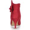 imageAllegra K Womens Point Toe Bow Stiletto Heel Ankle BootsRed