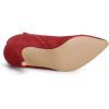 imageAllegra K Womens Point Toe Bow Stiletto Heel Ankle BootsRed