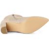 imageAllegra K Womens Pointed Toe Block Heel Zipper Ankle BootsBeige