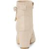 imageAllegra K Womens Pointed Toe Block Heel Zipper Ankle BootsBeige