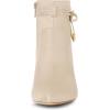 imageAllegra K Womens Pointed Toe Block Heel Zipper Ankle BootsBeige