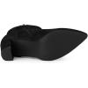 imageAllegra K Womens Pointed Toe Block Heel Zipper Ankle BootsBlack