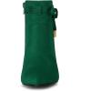 imageAllegra K Womens Pointed Toe Block Heel Zipper Ankle BootsEmerald Green