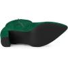 imageAllegra K Womens Pointed Toe Block Heel Zipper Ankle BootsEmerald Green