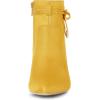 imageAllegra K Womens Pointed Toe Block Heel Zipper Ankle BootsYellow