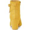 imageAllegra K Womens Pointed Toe Block Heel Zipper Ankle BootsYellow