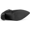 imageAllegra K Womens Pointed Toe Buckle Decor Heel Ankle BootiesBlack