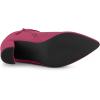 imageAllegra K Womens Pointed Toe Buckle Decor Heel Ankle BootiesHot Pink