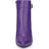 imageAllegra K Womens Pointed Toe Buckle Decor Heel Ankle BootiesPurple