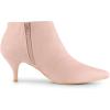 imageAllegra K Womens Pointed Toe Kitten Heel Cutout Ankle BootsDust Pink