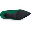 imageAllegra K Womens Pointed Toe Kitten Heel Cutout Ankle BootsEmerald Green