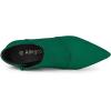 imageAllegra K Womens Pointed Toe Kitten Heel Cutout Ankle BootsEmerald Green