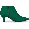 imageAllegra K Womens Pointed Toe Kitten Heel Cutout Ankle BootsEmerald Green