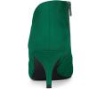 imageAllegra K Womens Pointed Toe Kitten Heel Cutout Ankle BootsEmerald Green