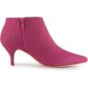 imageAllegra K Womens Pointed Toe Kitten Heel Cutout Ankle BootsHot Pink
