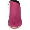 imageAllegra K Womens Pointed Toe Kitten Heel Cutout Ankle BootsHot Pink