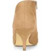 imageAllegra K Womens Pointed Toe Kitten Heel Cutout Ankle BootsKhaki