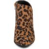 imageAllegra K Womens Pointed Toe Kitten Heel Cutout Ankle BootsLeopard