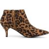 imageAllegra K Womens Pointed Toe Kitten Heel Cutout Ankle BootsLeopard