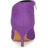 imageAllegra K Womens Pointed Toe Kitten Heel Cutout Ankle BootsPurple