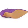 imageAllegra K Womens Pointed Toe Kitten Heel Cutout Ankle BootsPurple