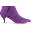 imageAllegra K Womens Pointed Toe Kitten Heel Cutout Ankle BootsPurple