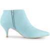imageAllegra K Womens Pointed Toe Kitten Heel Cutout Ankle BootsSky Blue
