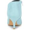 imageAllegra K Womens Pointed Toe Kitten Heel Cutout Ankle BootsSky Blue