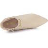 imageAllegra K Womens Pointed Toe Side Zip Stiletto Heel Ankle BootiesBeige