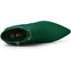imageAllegra K Womens Pointed Toe Side Zip Stiletto Heel Ankle BootiesEmerald Green