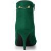 imageAllegra K Womens Pointed Toe Side Zip Stiletto Heel Ankle BootiesEmerald Green