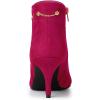 imageAllegra K Womens Pointed Toe Side Zip Stiletto Heel Ankle BootiesHotpink