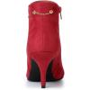 imageAllegra K Womens Pointed Toe Side Zip Stiletto Heel Ankle BootiesRed