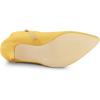 imageAllegra K Womens Pointed Toe Side Zip Stiletto Heel Ankle BootiesYellow