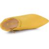imageAllegra K Womens Pointed Toe Side Zip Stiletto Heel Ankle BootiesYellow