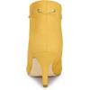 imageAllegra K Womens Pointed Toe Side Zip Stiletto Heel Ankle BootiesYellow